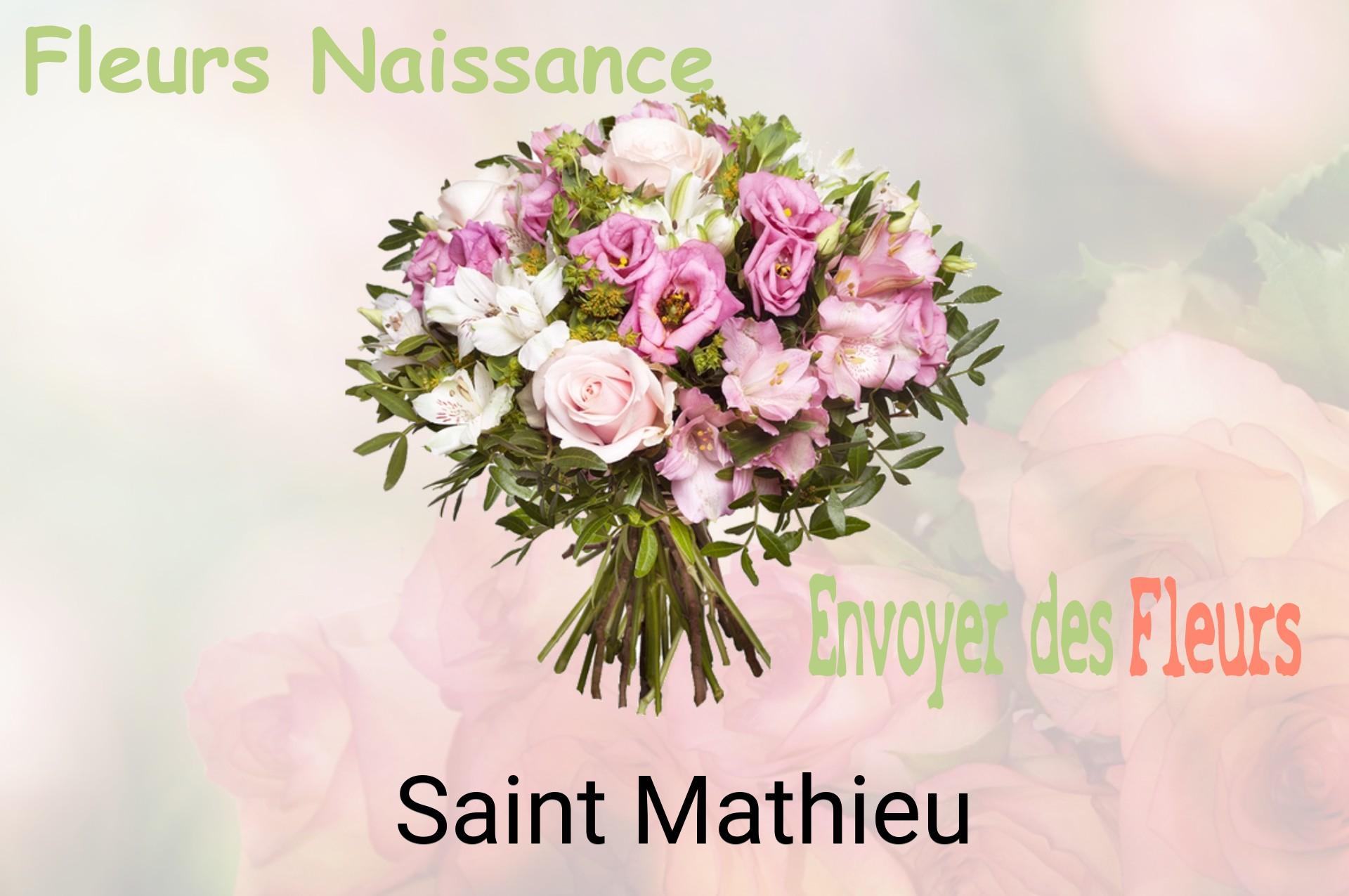 Bouquet de fleurs de naissance livré à Saint-Mathieu